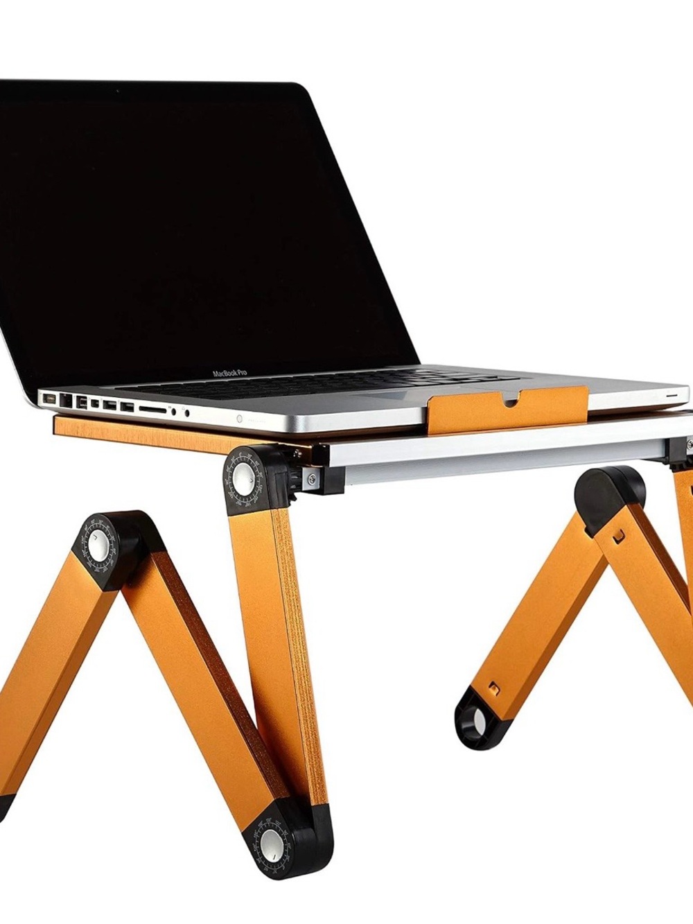 Adjustable Gold Folding Laptop Stand Book Stand